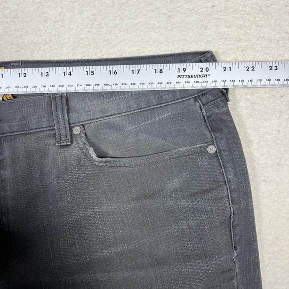 Lucky Brand Vintage Straight Jeans Mens 40x32 Gray Charcoal Made In USA Y2K - Picture 7 of 11